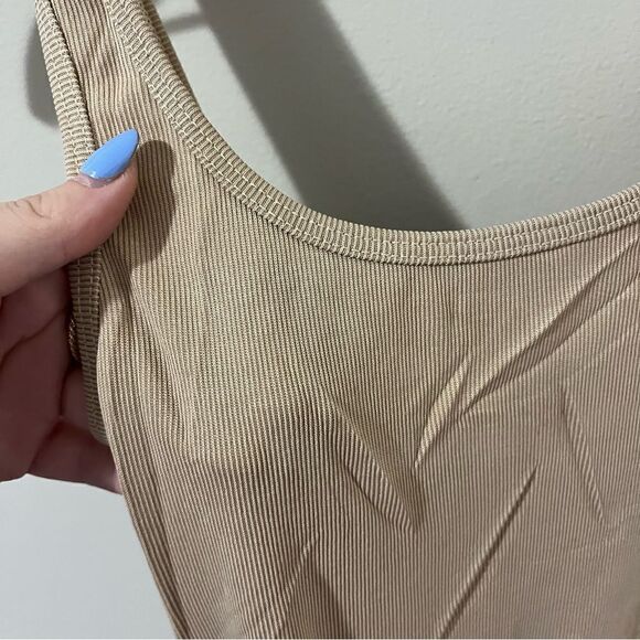 Lulu’s  Ribbed Bodysuit, NEW with tags, size XS beige - Picture 5 of 10